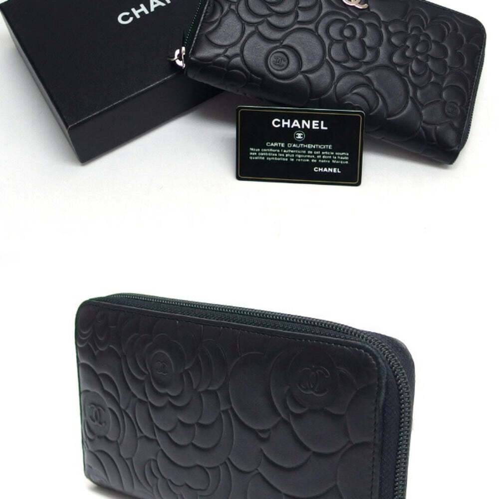 CHANEL Black Lambskin Leather Wallet - Picture 3 of 11